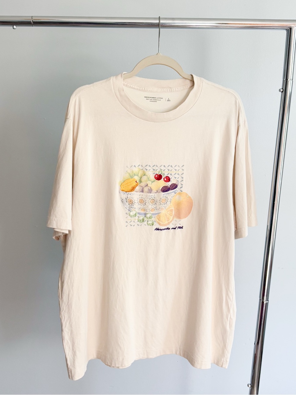 Abercrombie Fruit Oversized Graphic Tee Large